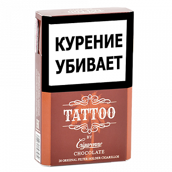Сигариллы CIGARONNE Tattoo King Size Chocolate 1пач/20шт 